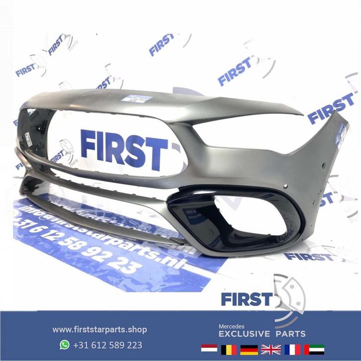 W118 CLA 45 AMG VOORBUMPER GRIJS origineel Mercedes CLA45S +, Auto-onderdelen, Carrosserie en Plaatwerk, Bumper, Mercedes-Benz