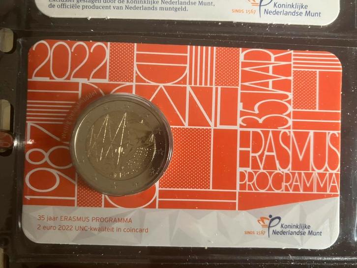 Coincard 35 Jaar Erasmus Programma (2022) speciale € 2,00, Postzegels en Munten, Munten | Nederland, Euro's, Ophalen of Verzenden