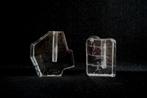 Design - 2 jaren 60 Blok vaasjes - W-Germany, Minder dan 50 cm, Glas, Gebruikt, Ophalen