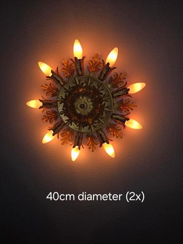 Florentijn italiaans bladerenprafonniere  goudkleurig metaal beschikbaar voor biedingen