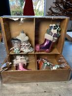 6 bijzondere kerst ballen 3 x schoen, 3 x trein, Nieuw, Ophalen of Verzenden, X, X