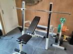 Fitness benchpress squat rek, Gebruikt, Fitnessbank, Rug, Ophalen