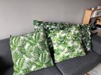 4 grote groene kussens zo goed als nieuw, totaal 10 euro, Huis en Inrichting, Woonaccessoires | Kussens, Ophalen of Verzenden
