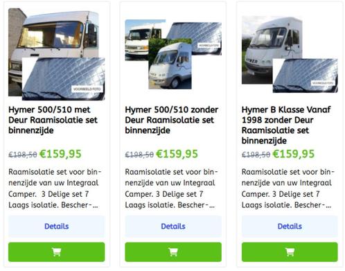 Hymer Raamisolatie buitenzijde B Klasse S klasse Zie foto's!, Caravans en Kamperen, Camper-accessoires, Nieuw, Ophalen of Verzenden