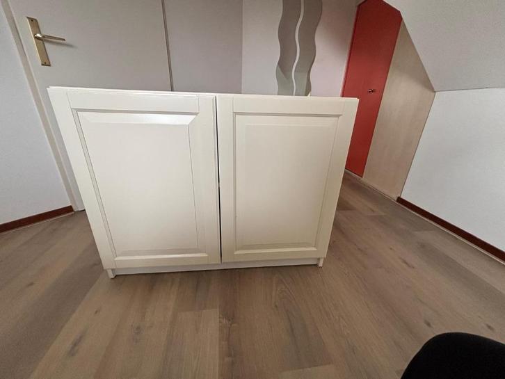 Kamer/TV meubel, Huis en Inrichting, Kasten | Ladekasten, Gebruikt, 100 tot 150 cm, 100 tot 150 cm, 25 tot 50 cm, Eikenhout, Ophalen