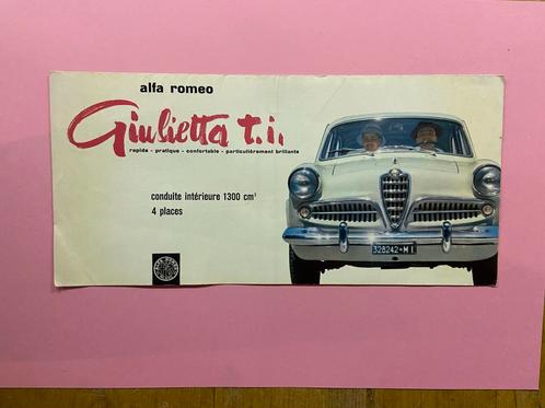 Alfa Romeo Guilietta t. i berlna 1958 brochure, Boeken, Auto's | Folders en Tijdschriften, Gelezen, Alfa Romeo, Ophalen