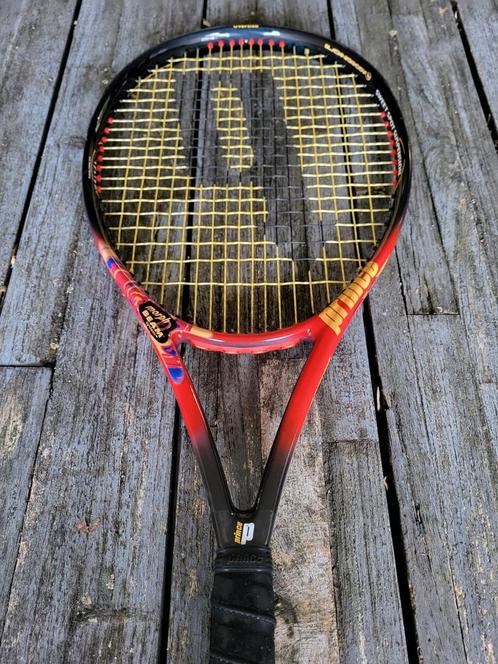 Refurbished Prince Thunderbolt longbody oversiz tennisracket, Sport en Fitness, Tennis, Zo goed als nieuw, Racket, Prince, L2