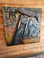 3d metalen wandbord 1 mtr x 1 mtr, Huis en Inrichting, Woonaccessoires | Wanddecoraties, Ophalen, Zo goed als nieuw