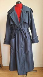 Donkerblauwe trenchcoat tussen jas 38 met gekleurde voering, Ophalen of Verzenden, Gedragen, Maat 38/40 (M), Blauw