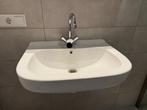 Wastafel van merk Geberit met Grohe kraan, Ophalen, 50 tot 100 cm, Zo goed als nieuw, Minder dan 100 cm