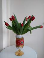 geëmailleerde, vergulde vaas, Bohemen, hand Made. Opaline, Ophalen of Verzenden, Nieuw, Overige kleuren, Minder dan 50 cm
