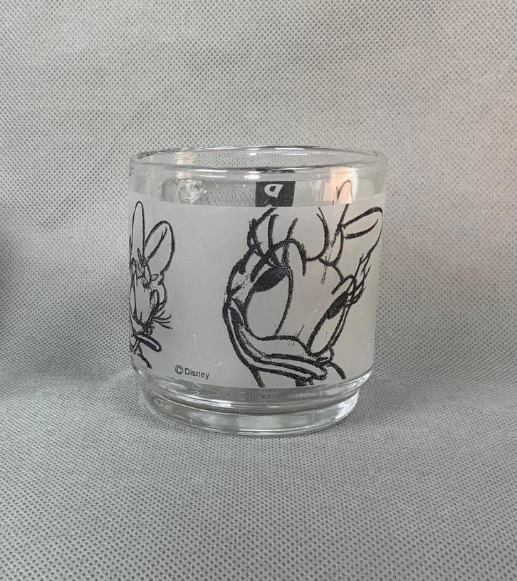 Katrien Duck drinkglazen - set van 2 stuks, Verzamelen, Disney, Gebruikt, Servies, Overige figuren, Ophalen of Verzenden