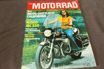 das Motorrad sept 1975 Maico 250 Moto Guzzi California 850 beschikbaar voor biedingen