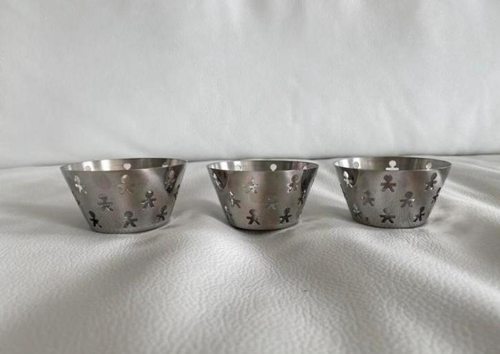 Waxinelichthouders Alessi Girotondo KingKongRVS 13 stuks, Huis en Inrichting, Woonaccessoires | Kandelaars en Kaarsen, Zo goed als nieuw