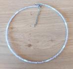 ROZE/WITTE GLASKRAALTJES CHOKER, Sieraden, Tassen en Uiterlijk, Kettingen, Overige materialen, Verstelbaar, Verzenden, Zo goed als nieuw