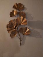 Goudkleurige bloemen wanddecoratie, Ophalen, Zo goed als nieuw