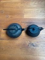Gietijzeren Theepot met RVS Zeef, Ophalen of Verzenden, Zo goed als nieuw