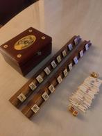 Mahjong spel gemaakt amber en Sandelhout,het duurste hout., Ophalen of Verzenden