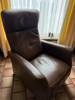 Bruin lederen relaxfauteuil, Huis en Inrichting, Fauteuils, Ophalen, Gebruikt, Neutraal, 50 tot 75 cm