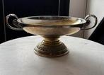 Vintage zilver metalen schaal op voet serveer fruitschaal, Ophalen of Verzenden