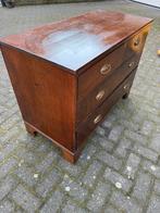 Antiek houten ladekast, Ophalen, Gebruikt, 100 tot 150 cm, Eikenhout