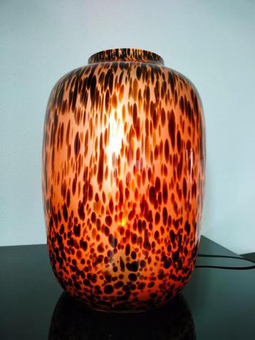 Italië Design Tafellamp Amber Cheetah Leopard Gold beschikbaar voor biedingen