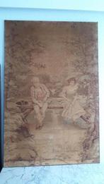 Gobelin op houten frame. Antiek, Frankrijk pl m. 1850-1880., Antiek en Kunst, Antiek | Kleden en Textiel, Ophalen