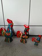 Äkta Dalahemslöjd Olsson set van 3 x houten haan Mora Sweden, Antiek en Kunst, Ophalen of Verzenden