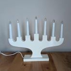 Vintage kerstverlichting kaarsenbrug kandelaar wit, Ophalen of Verzenden, Zo goed als nieuw