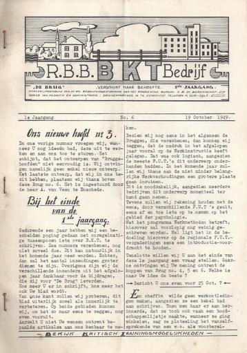 Mededelingenblad “De Brug” - Bureau Berenschot - No 5 1949 beschikbaar voor biedingen