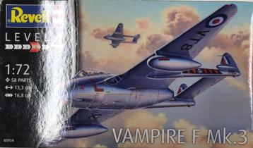 Coelianmodels, Revell 03934, Vampire F Mk.III, 1/72, € 15,- beschikbaar voor biedingen