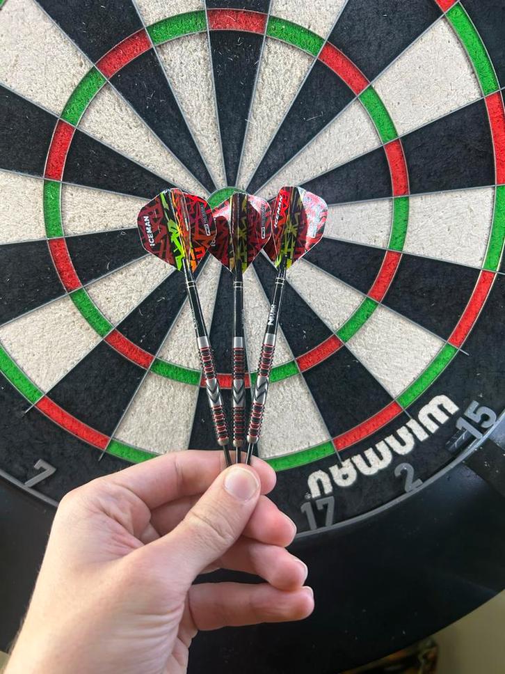 Gerwyn Price Chris Dobey Dartpijlen, Sport en Fitness, Darts, Zo goed als nieuw, Pijlen, Ophalen of Verzenden