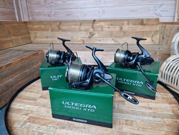Shimano Ultegra xtd 14000 3 stuks, Watersport en Boten, Hengelsport | Karpervissen, Zo goed als nieuw, Molen, Ophalen