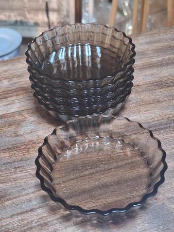 6x Arcopal vintage quichschaaltjes, taartvormpjes beschikbaar voor biedingen