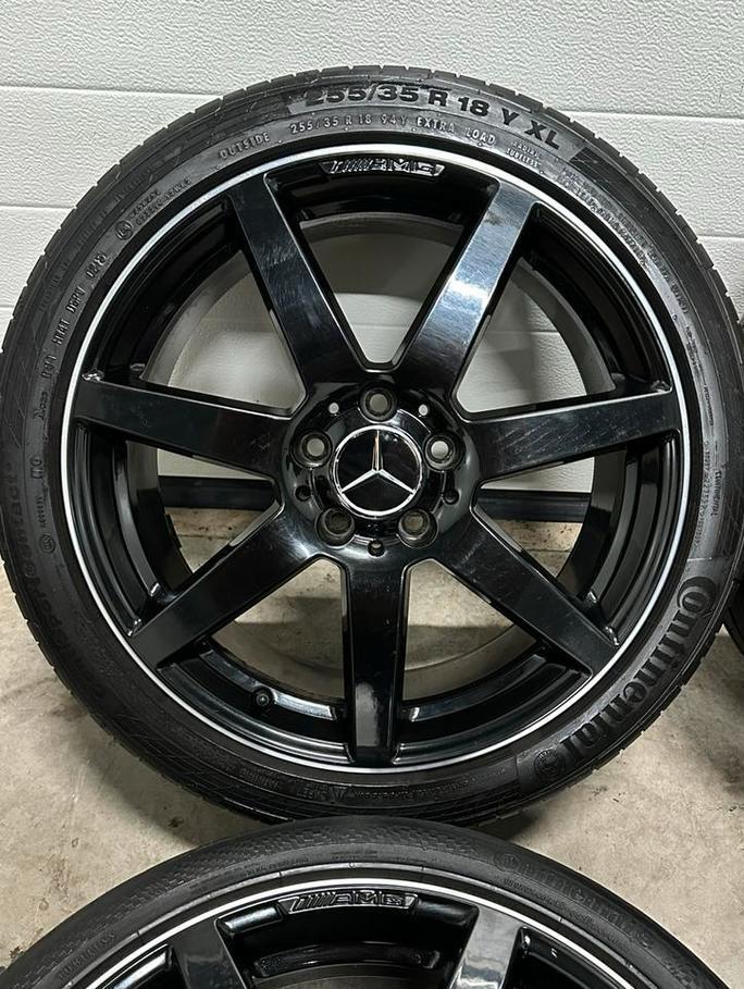 18” ORIGINELE AMG MERCEDES BENZ C KLASSE W204 BREEDSET ZOMER, Auto-onderdelen, Banden en Velgen, Banden en Velgen, Zomerbanden