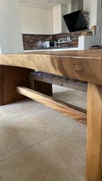 Saur boomstam eettafel en salontafel, Eikenhout, 100 tot 150 cm, Suar eiken boomstam tafels, Ophalen of Verzenden
