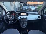 Fiat 500 C 0.9 TwinAir Turbo Lounge Cabrio Clima Navi, Auto's, Stof, Gebruikt, Cabriolet, Wit