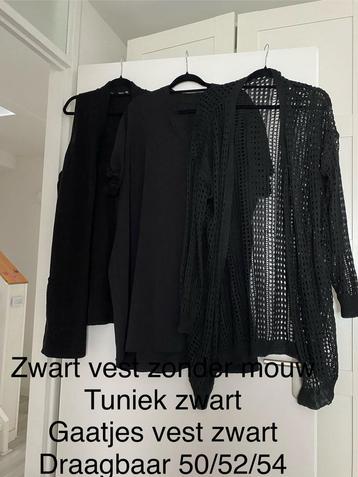 Zwart pakket! Blouses, tuniek en vest beschikbaar voor biedingen