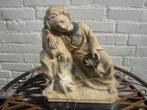 janneke beeld mooie kleuren gips antiek in perfecte staat, Ophalen of Verzenden
