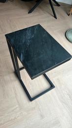 Laptop / bank tafeltje marmer, Huis en Inrichting, Tafels | Bijzettafels, Minder dan 55 cm, Zo goed als nieuw, Rechthoekig, Ophalen