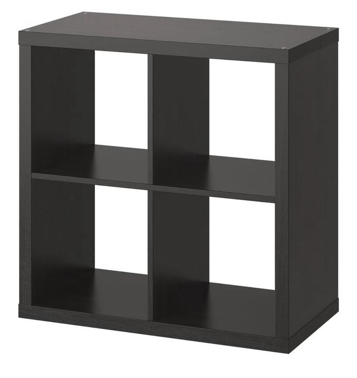 KALLAX IKEA zwartbruin open kast 4 vakken, Huis en Inrichting, Kasten | Wandmeubels, Zo goed als nieuw, Minder dan 100 cm, Minder dan 150 cm