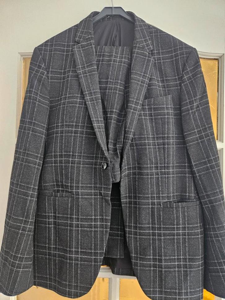 Herenpak Zara - maat 50 zo goed als nieuw, Kleding | Heren, Kostuums en Colberts, Zo goed als nieuw, Maat 48/50 (M), Grijs, Ophalen of Verzenden