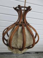 Vintage Manou rotan lamp hanglamp, Ophalen of Verzenden, Gebruikt, Hout, Minder dan 50 cm