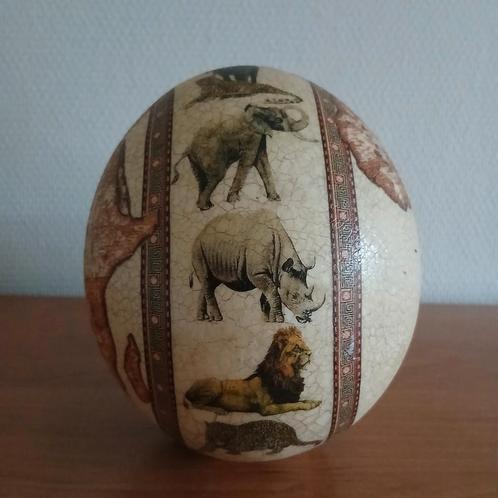 Struisvogel  , struis vogel ei big five afrika  , afrikaanse, Antiek en Kunst, Kunst | Niet-Westerse kunst, Ophalen of Verzenden