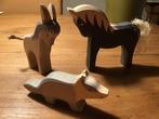mooie houten beestjes,als nieuw, Verzamelen, Dierenverzamelingen, Ophalen of Verzenden, Zo goed als nieuw, Beeldje of Figuurtje