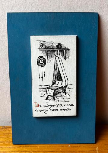 Vintage houten wanddecoratie beschikbaar voor biedingen