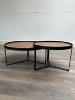 Set van 2 ronde salontafels, Ophalen, Rond, 50 tot 100 cm, Zo goed als nieuw
