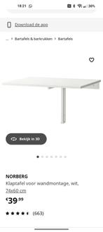 Bureau, inklapbureau, norberg, klaptafel, Huis en Inrichting, Ophalen, Zo goed als nieuw, Bureau
