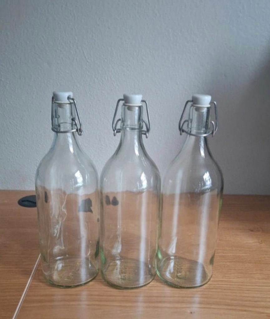 Weckflessen - 3 stuks - 30 cm hoog, Ophalen of Verzenden, Gebruikt