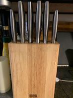 Kuhn Rikon Messenset - 6 messen + snijplanken, Ophalen of Verzenden, Zo goed als nieuw, Rvs of Chroom, Bestekset